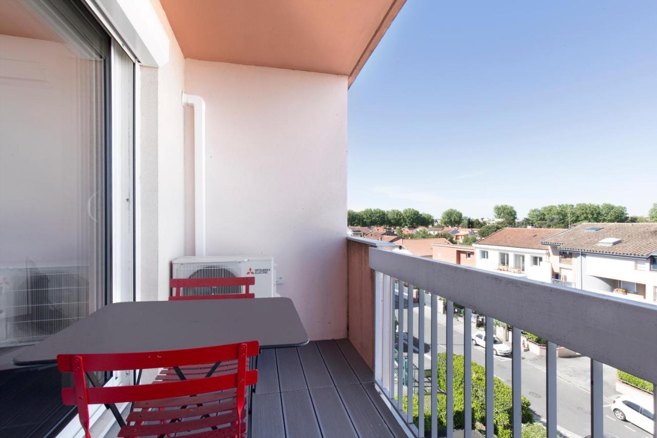 Appartement Cosy Tout confort - Climatisation, Balcon, WiFi - proche AIRBUS, Purpan, Aéroport, Stade Ernest Wallon Toulouse Exterior foto